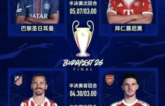 欧冠四强出炉