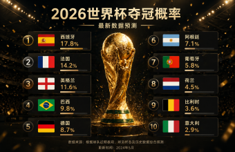 2026年美加墨世界杯夺冠概率