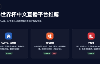 海外看国内世界杯中文直播平台推荐