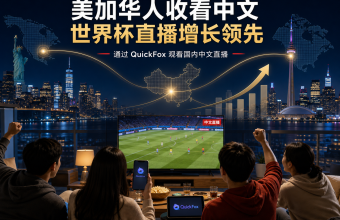 在美加墨地区的华人用quickfox回国加速器观看国内世界杯中文解说的趋势上升明显