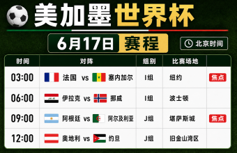 6.17世界杯赛程