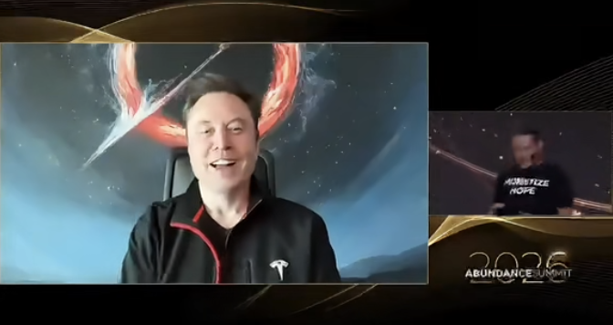 실리콘 밸리 풍요 정상 회의에서 일론 머스크