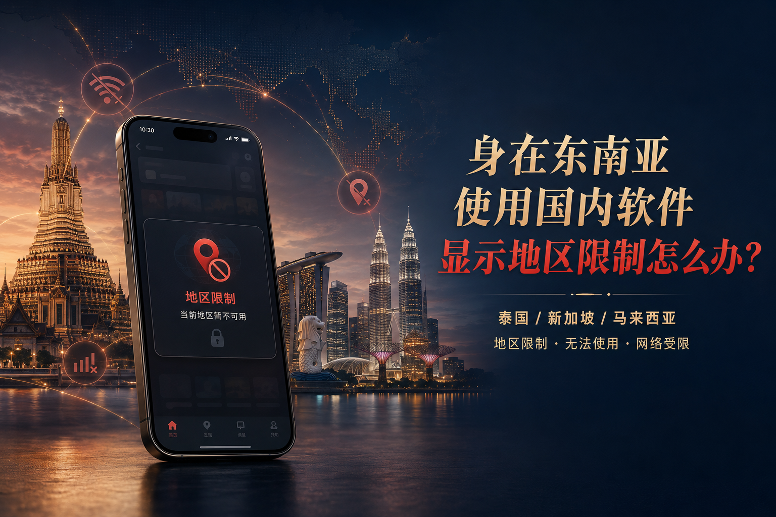 东南亚华人留学生使用国内软件显示地区限制版权怎么办？