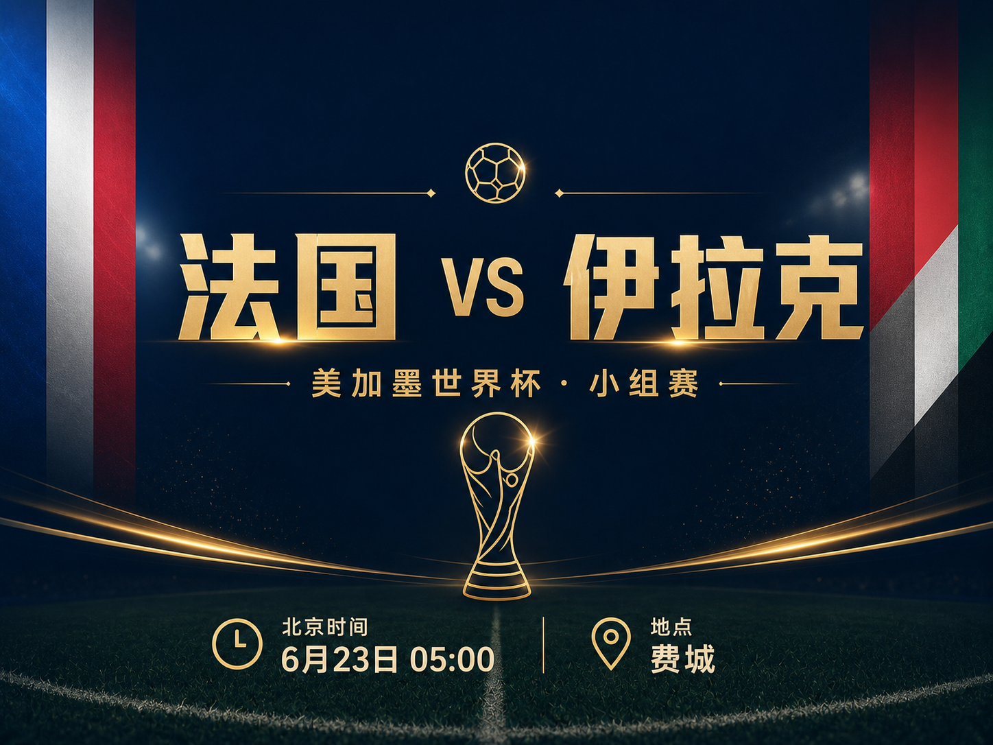 世界杯小组赛第二轮 法国VS伊拉克