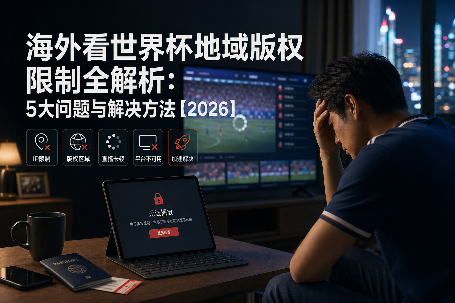 海外看世界杯地域版权限制全解析：5大问题与解决方法【2026】