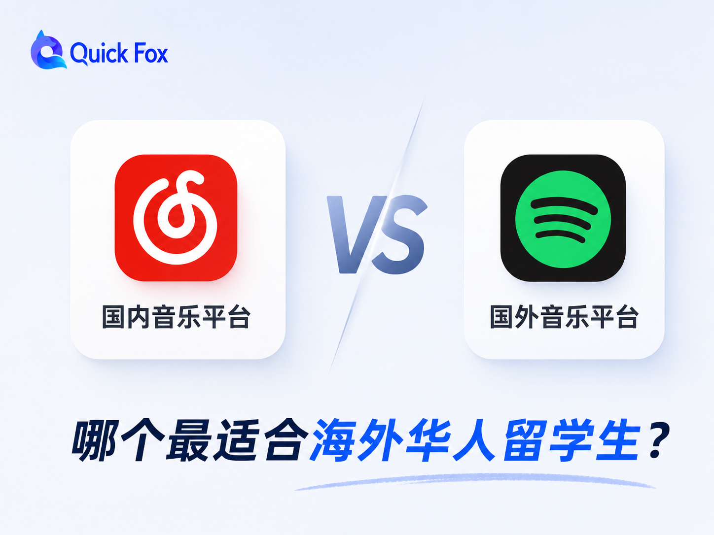 国内音乐平台VS国外音乐平台-QuickFox 回国加速器轻松解锁国内音乐平台海外地区限制